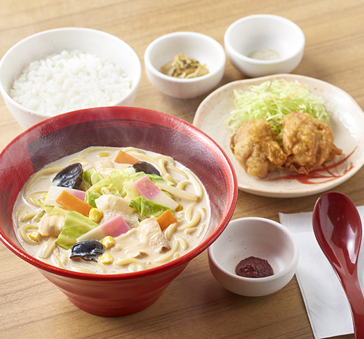コク旨ちゃんぽんとから揚げの定食