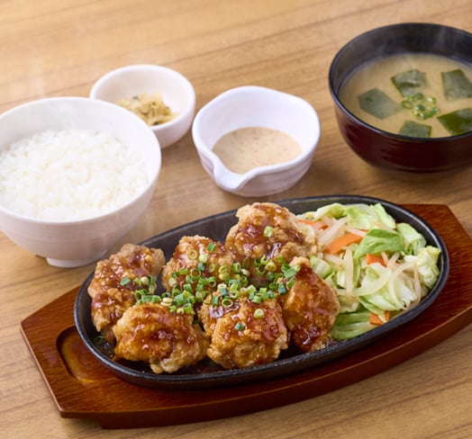 鉄板油淋鶏定食(6個)