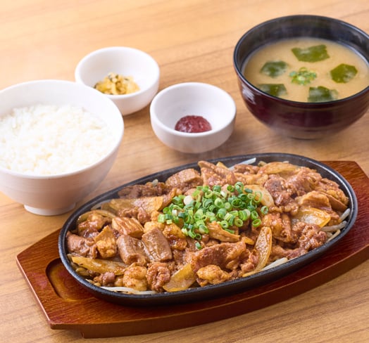 【お肉2倍】牛焼肉と牛ホルモン焼の定食