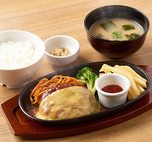 4種のチーズハンバーグ定食