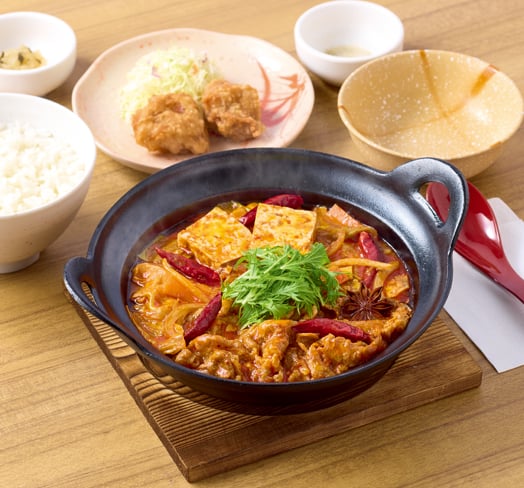 【から揚げ小鉢付】麻辣火鍋定食