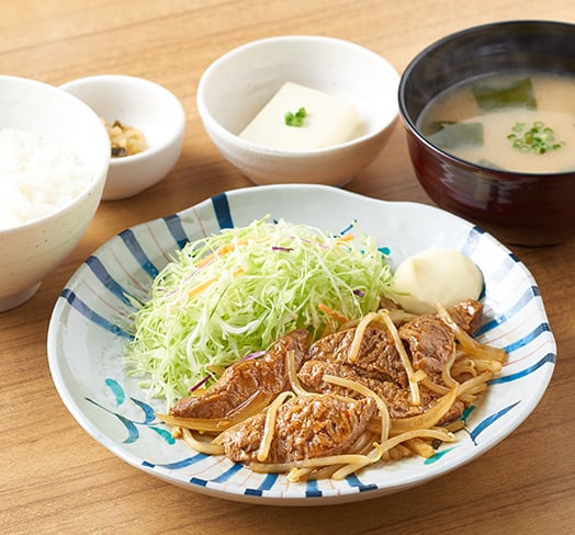 大豆ミートのしょうが焼定食
