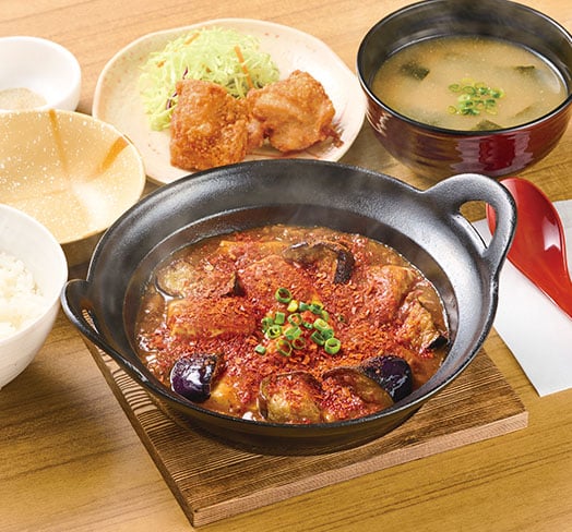 【から揚げ小鉢付】～四川風～辛旨・麻婆茄子豆腐定食