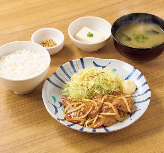 大豆ミートのしょうが焼定食