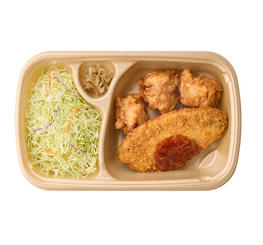 [テイクアウト]から揚げ＆白身フライ　おかずのみ