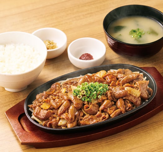 【お肉２倍】牛カルビと牛ホルモン焼の定食