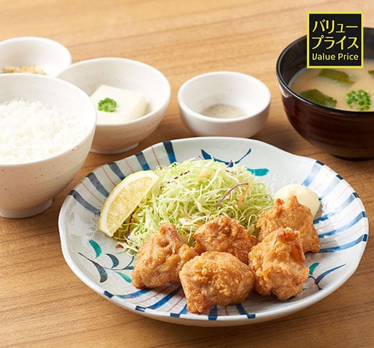 から揚げ定食(5個)