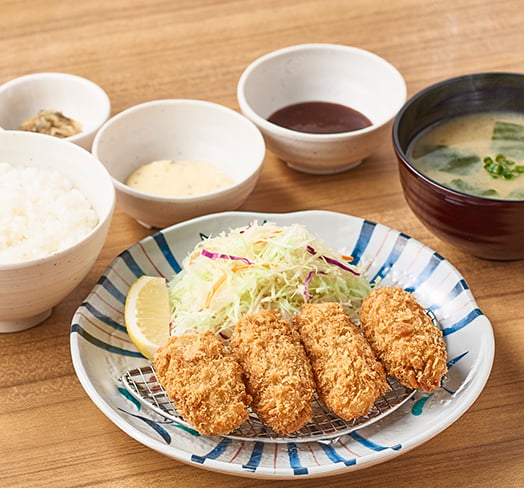 かきフライ定食(4個)