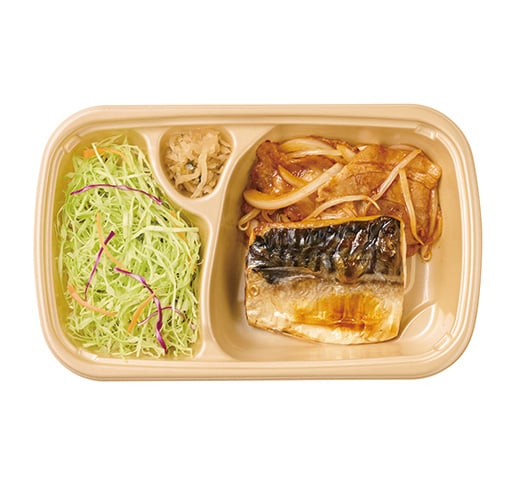 ［テイクアウト］サバの塩焼としょうが焼（おかずのみ）