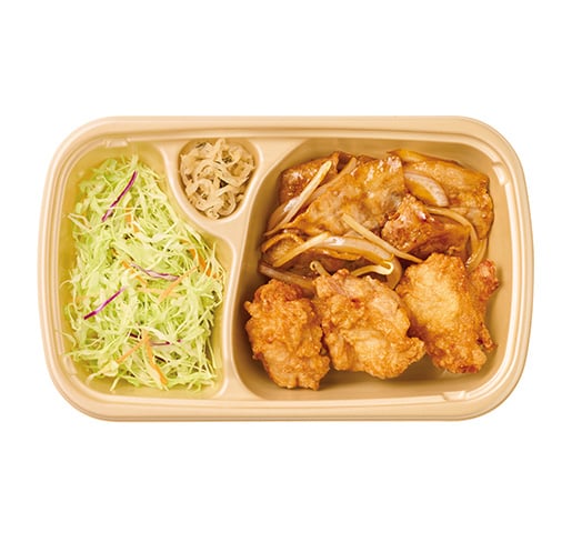 ［テイクアウト］から揚げとしょうが焼（おかずのみ）