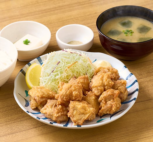 Wから揚げ定食（10個）