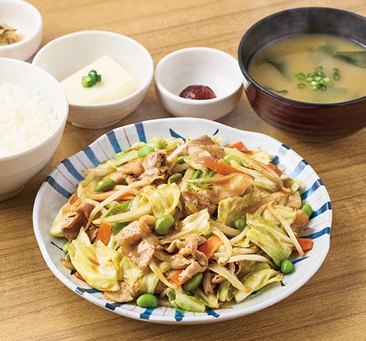 W肉野菜炒め定食