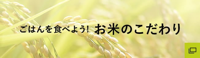 ごはんを食べよう!お米のこだわり