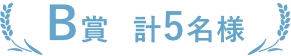 B賞 計50名様