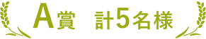 A賞 計5名様