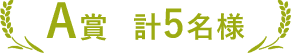A賞 計5名様