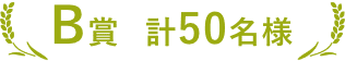 B賞 計50名様